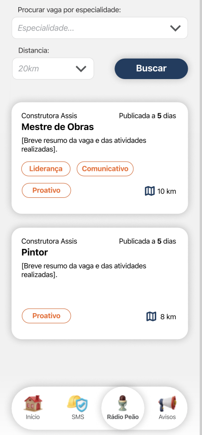 Vagas Rádio Peão